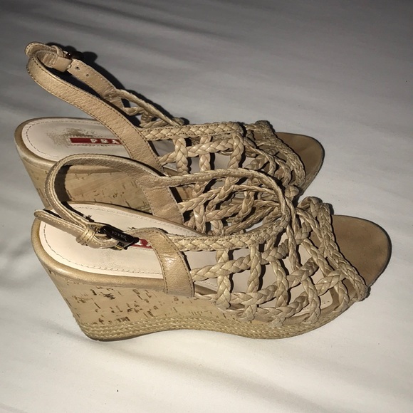 Prada braided leather wedge size 38 EU - US 8 - Picture 4 of 8